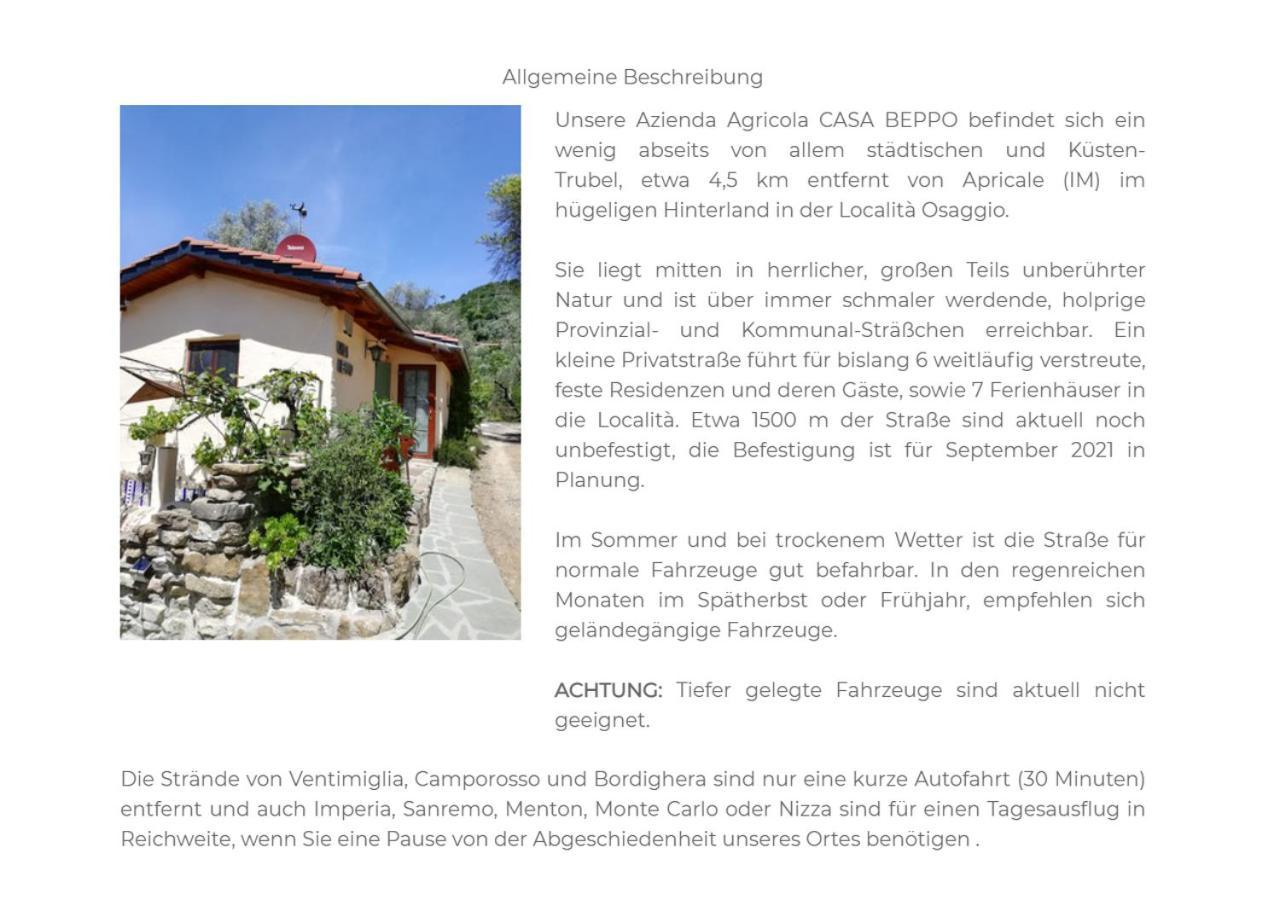 Vila Casa Lucertola Apricale Exteriér fotografie
